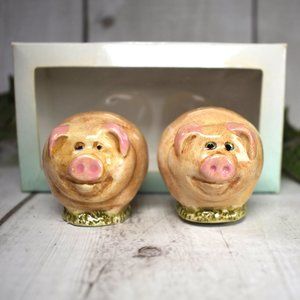 Harmony Ball Pot Bellys Pigs Salt and Pepper Shakers - Pig Lover Kitchen Gifts